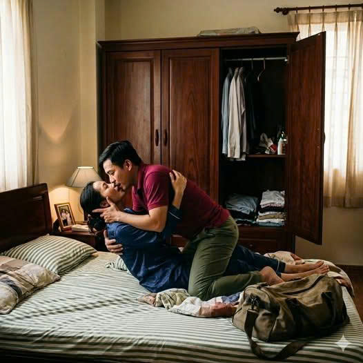 Vừa đi công tác về, tôi đ//ẩy vợ xuống giư//ờ:;ng qu//ấn qu:;ýt, nhưng rồi… đúng lúc c/ao tr/ào thì cánh tủ bật mở, tôi sững sờ…